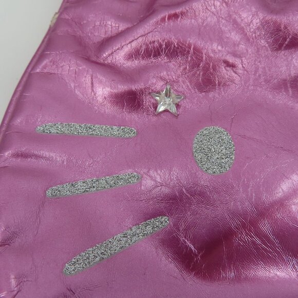 Sanrio Hello Kitty 2011 Pink Silver Metallic Glittered Girls Shoulder Bag Purse - Picture 3 of 13